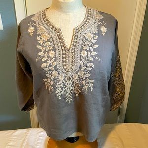 Johnny Was peasant blouse, medium